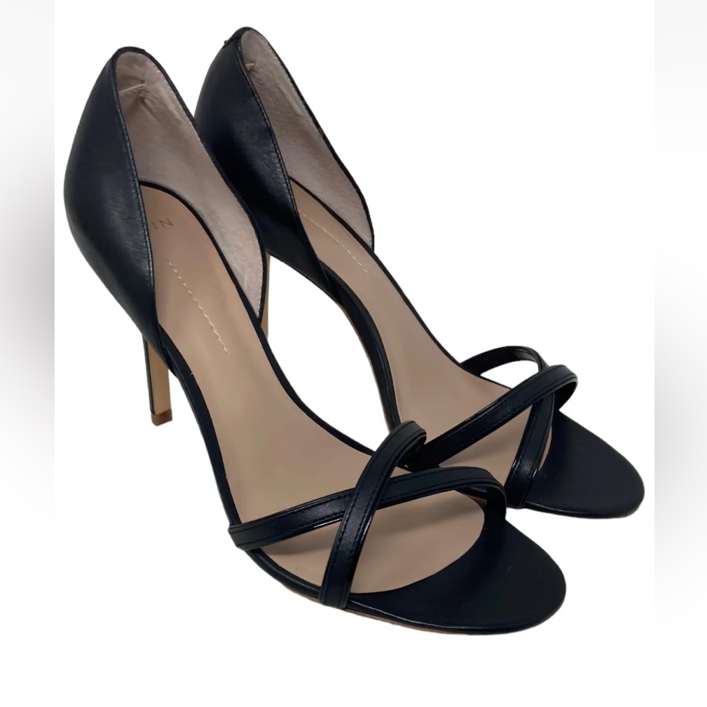 Beautiful New Aerin Black Leather Cocobay D’orsay Sandals Sz 9